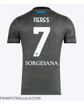SSC Napoli David Neres #7 Tricou Fotbal Replică 2024-25 Barbati Treilea